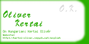 oliver kertai business card