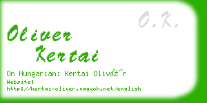 oliver kertai business card